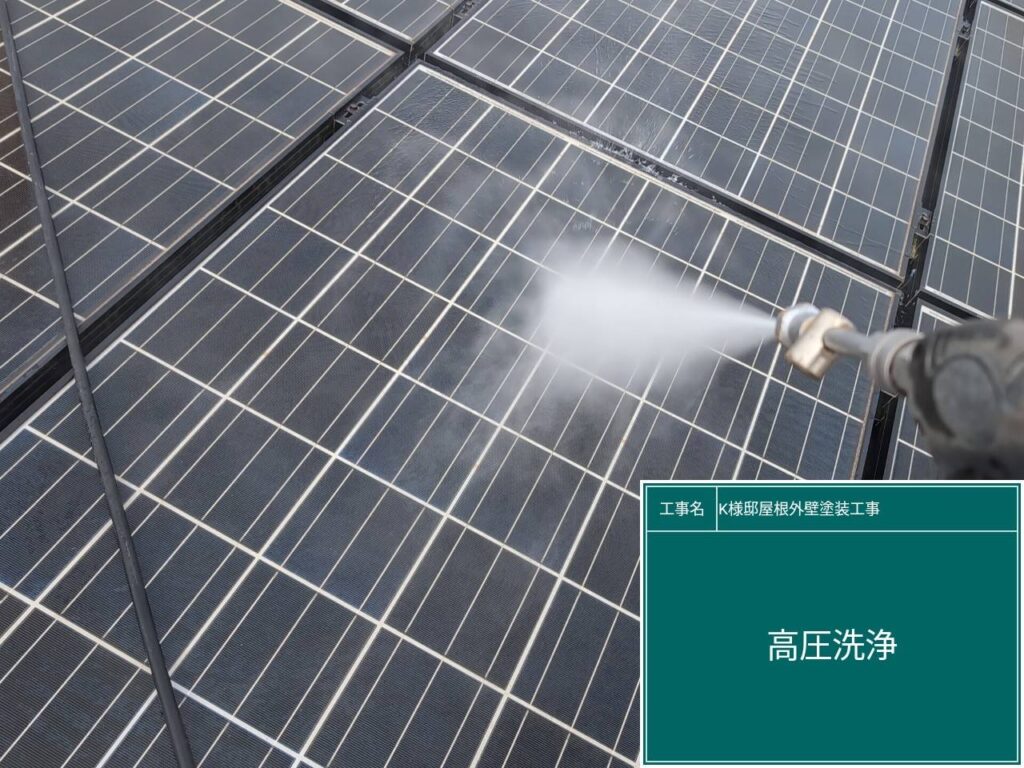 太陽光パネル高圧ジェット洗浄